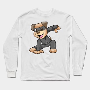 Dog in Ninja Costume Long Sleeve T-Shirt